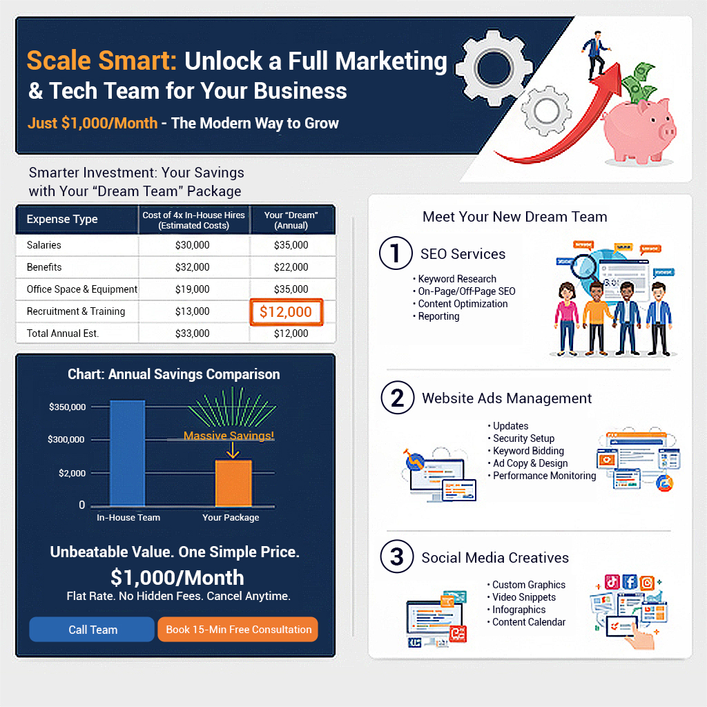 Affordable Marketing & Tech Team for Business Growth