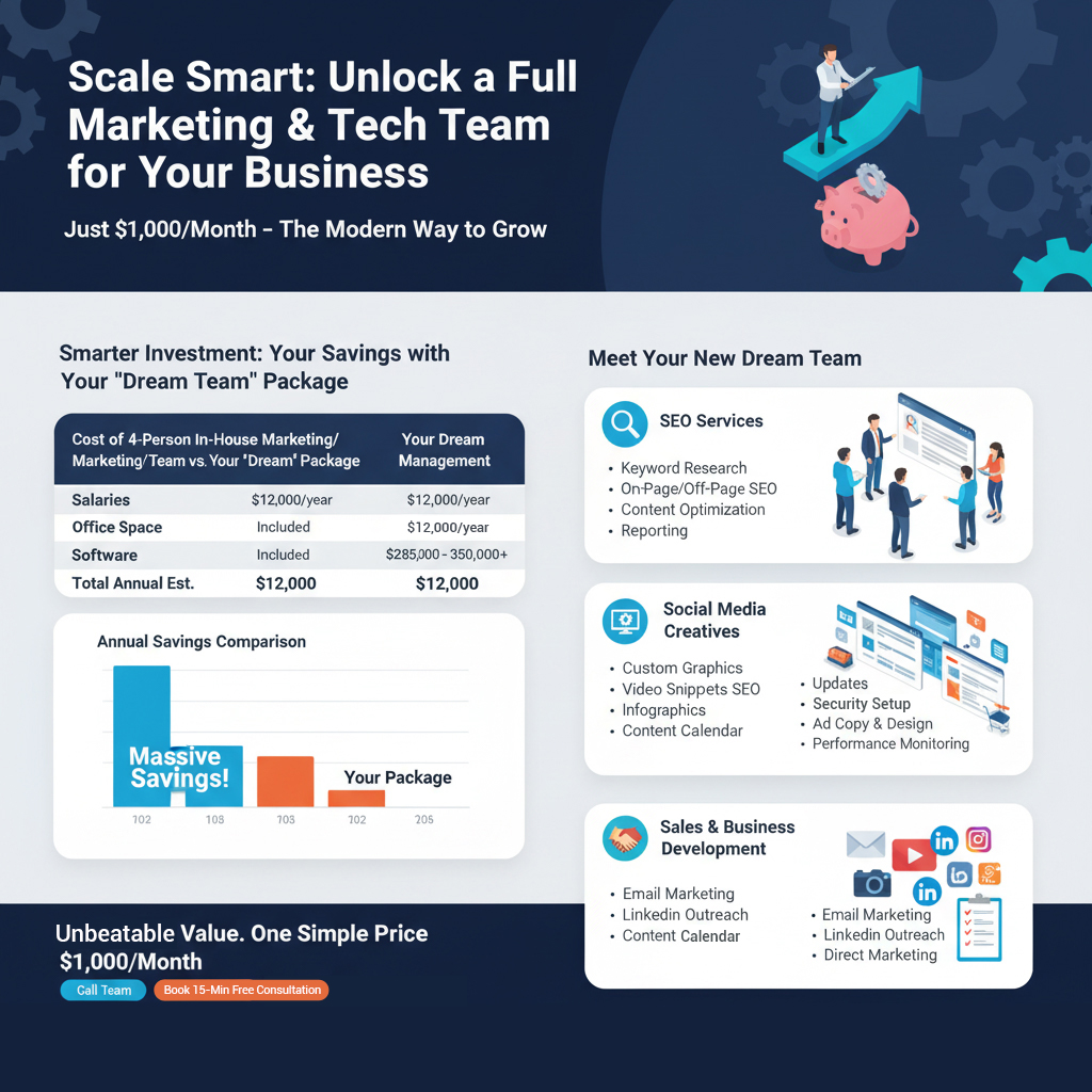 Affordable Marketing & Tech Team for Business Growth