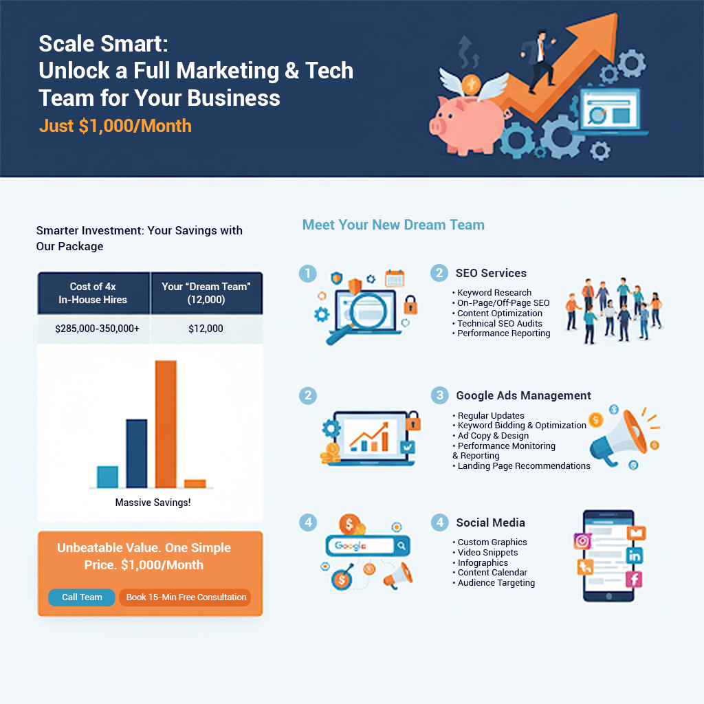 Affordable Marketing & Tech Team for Business Growth