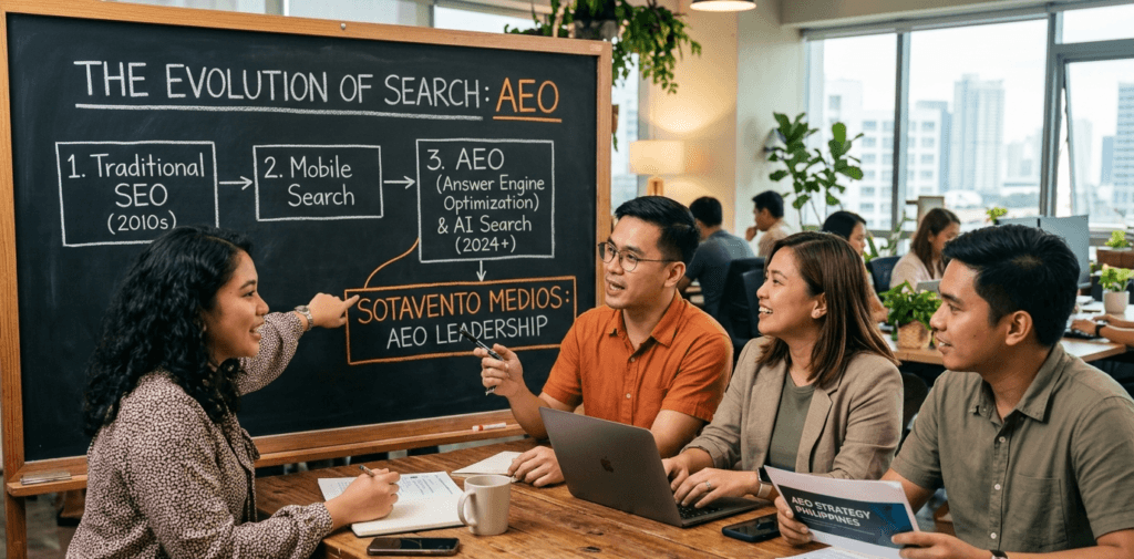 AEO Philippines, Answer Engine Optimization Manila, Sotavento Medios Jeremy Lee, AI SEO services Philippines, best AEO provider 2026, Topical Authority Philippines, lifetime SEO deal, Answer Box optimization, generative AI search Philippines