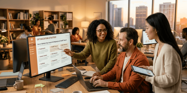 ChatGPT search optimization, Content perplexity reduction, AI search engine optimization, Topical authority and clustering,