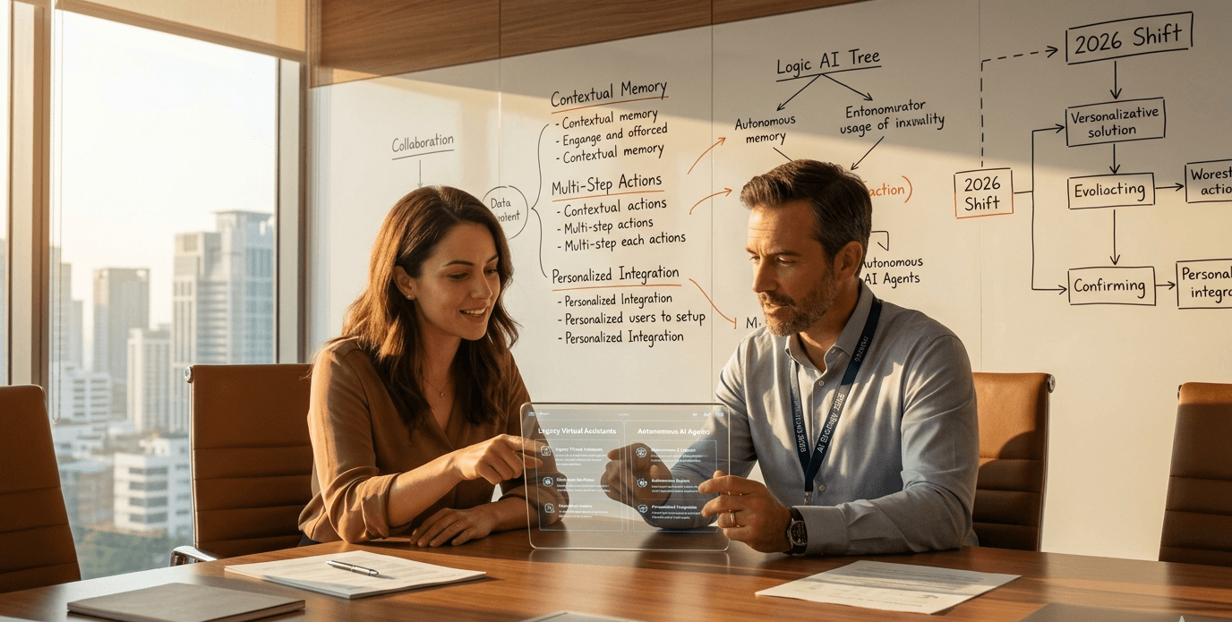 AI agents, Virtual assistants, AI technology trends 2026, Artificial intelligence automation, Human-computer interaction, AI deployment scenarios, Digital workforce evolution