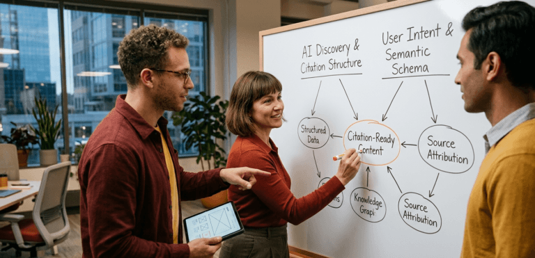 AI discovery, Scholarly citation standards, Website information architecture, Semantic tagging,